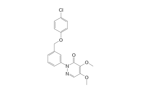 3(2H)-Pyridazinone, 2-[3-[(4-chlorophenoxy)methyl]phenyl]-4,5-dimethoxy-