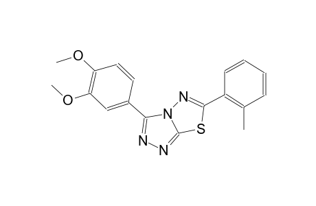 3-(3,4-dimethoxyphenyl)-6-(2-methylphenyl)[1,2,4]triazolo[3,4-b][1,3,4]thiadiazole