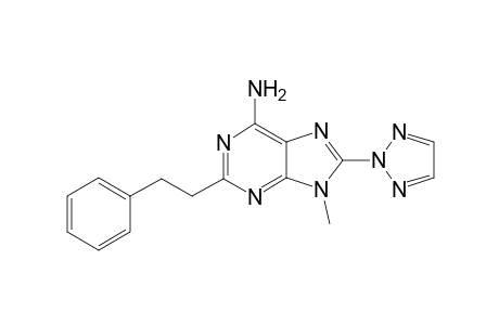 {2-Phenethyl-9-methyl-8-[(1,2,3)-triazol-2'-yl]-9H-purin-6'-yl}-amine