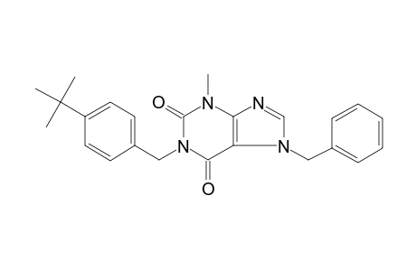1-[(4-tert-butylphenyl)methyl]-3-methyl-7-(phenylmethyl)purine-2,6-dione