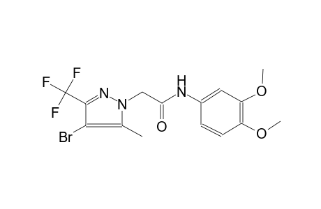 2-[4-bromo-5-methyl-3-(trifluoromethyl)-1H-pyrazol-1-yl]-N-(3,4-dimethoxyphenyl)acetamide