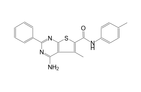 4-amino-5-methyl-N-(4-methylphenyl)-2-phenylthieno[2,3-d]pyrimidine-6-carboxamide