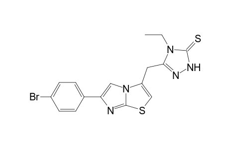 4-Ethyl-2,4-dihydro-5-((6-(4-bromophenyl)imidazo[2,1-b]thiazol-3-yl)methyl)-3H-1,2,4-triazole-3-thione