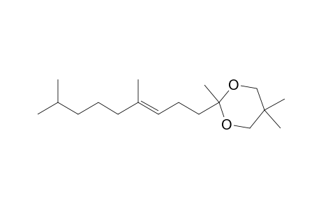 (E)-2-(4,8-dimethylnon-3-en-1-yl)-2,5,5-trimethyl-1,3-dioxane