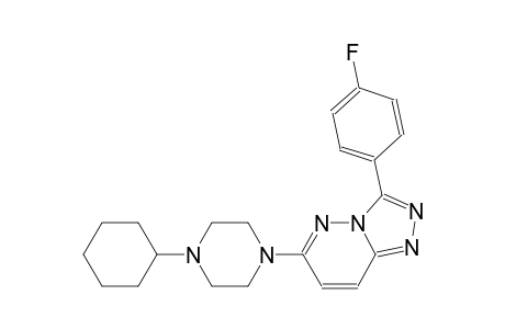 [1,2,4]triazolo[4,3-b]pyridazine, 6-(4-cyclohexyl-1-piperazinyl)-3-(4-fluorophenyl)-