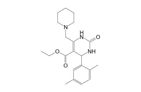 5-Pyrimidinecarboxylic acid, 4-(2,5-dimethylphenyl)-1,2,3,4-tetrahydro-2-oxo-6-(1-piperidinylmethyl)-, ethyl ester