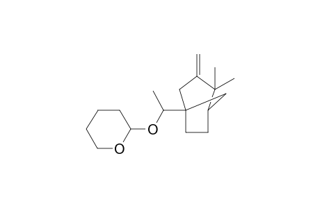 4,4-Dimethyl-3-methylidene-1-[1'-(tetrahydropyran-2'-yl)oxy]ethyl}}-bicyclo[3.2.1]octane