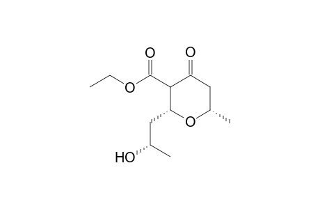 (2S,6S,2'S)-Tetrahydro-2-propan-2'-ol-3-carboxyethyl-6-methyl-4H-pyran-4-one