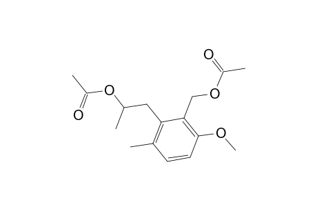 Benzeneethanol, 2-[(acetyloxy)methyl]-3-methoxy-.alpha.,6-dimethyl-, acetate, (S)-