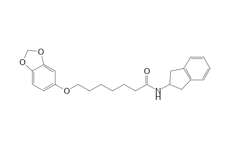 7-(Benzo[d][1,3]dioxol-5-yloxy)-N-(2,3-dihydro-1H-inden-2-yl)heptanamide