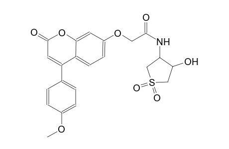 acetamide, 2-[[4-(4-methoxyphenyl)-2-oxo-2H-1-benzopyran-7-yl]oxy]-N-(tetrahydro-4-hydroxy-1,1-dioxido-3-thienyl)-
