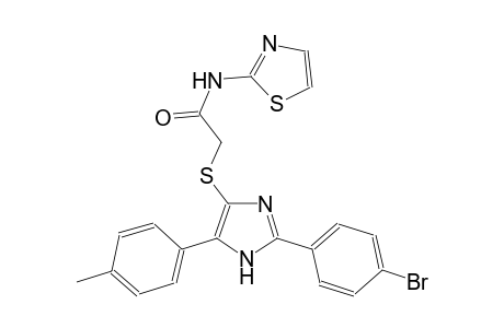 acetamide, 2-[[2-(4-bromophenyl)-5-(4-methylphenyl)-1H-imidazol-4-yl]thio]-N-(2-thiazolyl)-