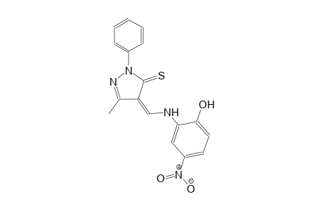 (4Z)-4-[(2-hydroxy-5-nitroanilino)methylene]-5-methyl-2-phenyl-2,4-dihydro-3H-pyrazole-3-thione