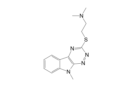N,N-Dimethyl-2-[(9-methyl-9H-[1,2,4]triazino[6,5-b]indol-3-yl)sulfanyl]ethanamine