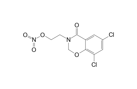 nitric acid 2-(6,8-dichloro-4-keto-2H-1,3-benzoxazin-3-yl)ethyl ester