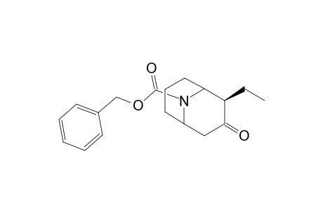 (+)-Benzyl 2.beta.-Ethyl-3-oxo-9-azabicyclo[3.3.1]nonane-9-carboxylate