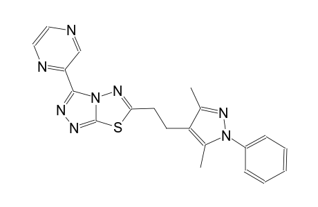 [1,2,4]triazolo[3,4-b][1,3,4]thiadiazole, 6-[2-(3,5-dimethyl-1-phenyl-1H-pyrazol-4-yl)ethyl]-3-pyrazinyl-