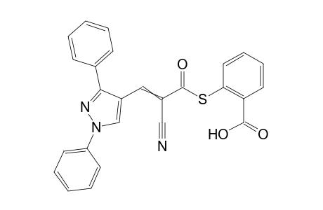 2-((2-Cyano-3-(1,3-diphenyl-1H-pyrazol-4-yl)acryloyl) thio)benzoic acid