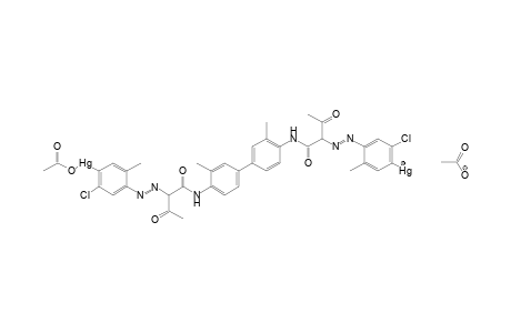 2,2'-BIS{[4-(ACETOXYMERCURI)-5-CHLORO-o-TOLYL]AZO}-4',4'''-BI-o-ACETOACETOTOLUIDIDE