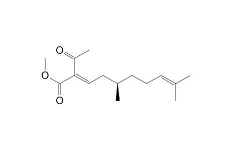 (2E,5R)-2-acetyl-5,9-dimethyl-deca-2,8-dienoic acid methyl ester