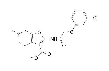 methyl 2-{[(3-chlorophenoxy)acetyl]amino}-6-methyl-4,5,6,7-tetrahydro-1-benzothiophene-3-carboxylate