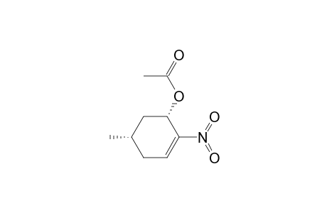 2-Cyclohexen-1-ol, 5-methyl-2-nitro-, acetate (ester), (1S-cis)-