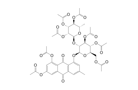 1,6,8-TRIHYDROXY-3-METHYL-ANTHRAQUINONE-1-O-RHAMNOPYRANOSYL-(1->2)-GLUCOPYRANOSIDE-PERACETYLATED