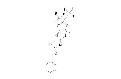 (5S)-5-[2-(BENZYLOXYCARBONYLAMINO)-ETHYL]-2,2-BIS-(TRIFLUOROMETHYL)-5-METHYL-1,3-DIOXOLAN-4-ONE