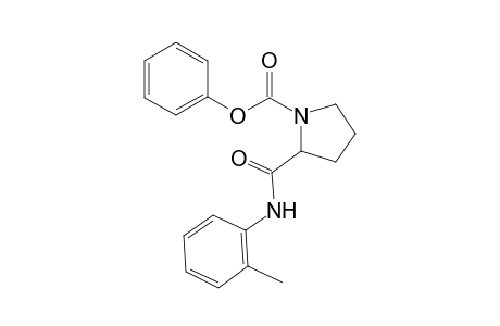 Pyrrolidine-1-carboxylic acid, 2-(2-methylphenylaminocarbonyl)-, phenyl ester
