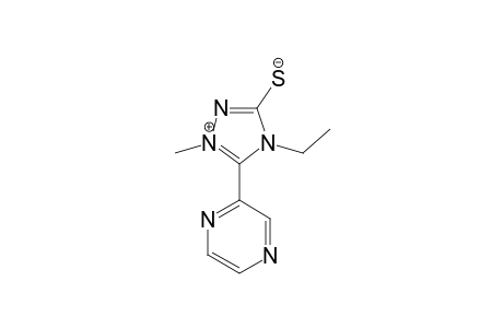ANHYDRO-3-MERCAPTO-4-ETHYL-1-METHYL-5-(2'-PYRAZINYL)-1,2,4-TRIAZOLIUM-HYDROXIDE