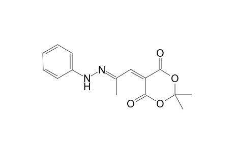 2-Propanone, 1-(2,2-dimethyl-4,6-dioxo-1,3-dioxan-5-ylidene)-, aldehydo-(phenylhydrazone)