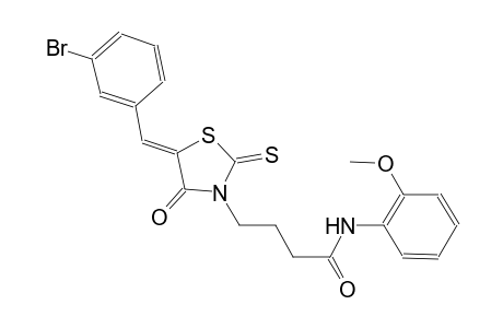 3-thiazolidinebutanamide, 5-[(3-bromophenyl)methylene]-N-(2-methoxyphenyl)-4-oxo-2-thioxo-, (5Z)-