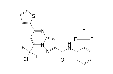 7-[chloranyl-bis(fluoranyl)methyl]-5-thiophen-2-yl-N-[2-(trifluoromethyl)phenyl]pyrazolo[1,5-a]pyrimidine-2-carboxamide