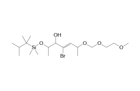 4-Bromo-2-[dimethyl(1',1',2'-trimethylpropyl)silyloxy]-6-[(2'-methoxyethoxy)methoxy]-4-hepten-3-ol