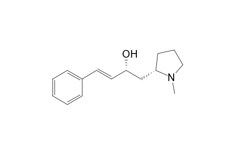 2-Pyrrolidineethanol, 1-methyl-.alpha.-(2-phenylethenyl)-, [R*,S*-(E)]-(+)-
