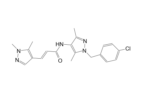 (2E)-N-[1-(4-chlorobenzyl)-3,5-dimethyl-1H-pyrazol-4-yl]-3-(1,5-dimethyl-1H-pyrazol-4-yl)-2-propenamide