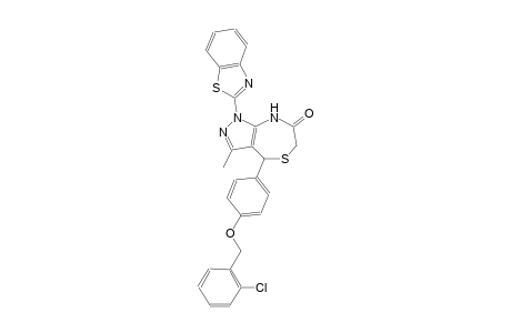 1H-pyrazolo[3,4-e][1,4]thiazepin-7(6H)-one, 1-(2-benzothiazolyl)-4-[4-[(2-chlorophenyl)methoxy]phenyl]-4,8-dihydro-3-methyl-