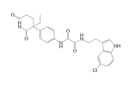 ethanediamide, N~1~-[2-(5-chloro-1H-indol-3-yl)ethyl]-N~2~-[4-(3-ethyl-2,6-dioxo-3-piperidinyl)phenyl]-
