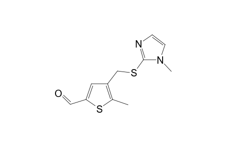 2-Thiophenecarboxaldehyde, 5-methyl-4-[[(1-methyl-1H-imidazol-2-yl)thio]methyl]-