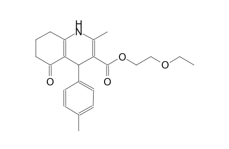 2-ethoxyethyl 2-methyl-4-(4-methylphenyl)-5-oxo-1,4,5,6,7,8-hexahydro-3-quinolinecarboxylate