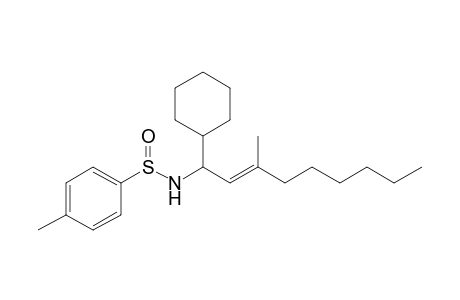 4-Methyl-N-[1'-cyclohexyl-3'-methylnon-2'-enyl]-benzenesulfinamide