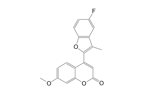 2H-1-benzopyran-2-one, 4-(5-fluoro-3-methyl-2-benzofuranyl)-7-methoxy-