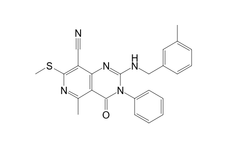 8-Cyano-5-methyl-2-(3-methylbenzylamino)-7-(methylthio)-3-phenyl-pyrido[4,3-d]pyrimidin-4(3H)-one