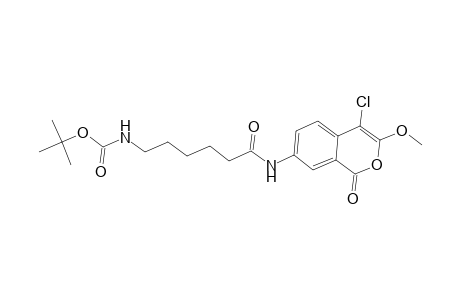 7-[6-t-butoxycarbonylaminohexamido]-4-chloro-3-methoxyisocoumarin