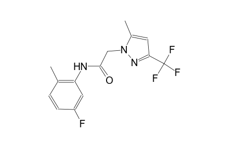 N-(5-fluoro-2-methylphenyl)-2-[5-methyl-3-(trifluoromethyl)-1H-pyrazol-1-yl]acetamide