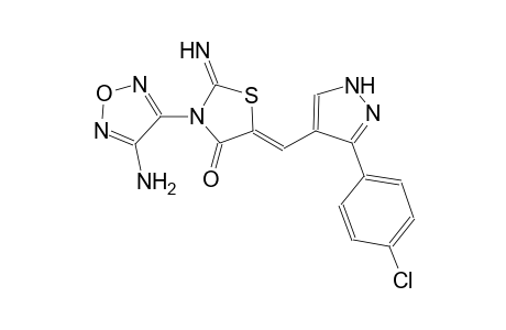 4-thiazolidinone, 3-(4-amino-1,2,5-oxadiazol-3-yl)-5-[[3-(4-chlorophenyl)-1H-pyrazol-4-yl]methylene]-2-imino-, (5Z)-