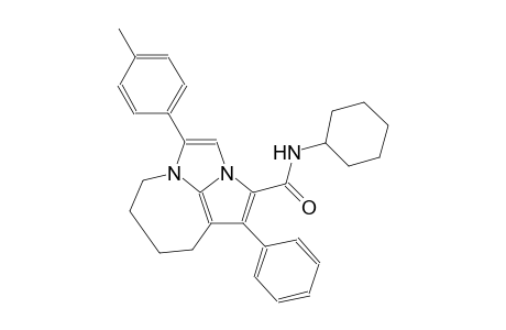 N-cyclohexyl-4-(4-methylphenyl)-1-phenyl-5,6,7,8-tetrahydro-2a,4a-diazacyclopenta[cd]azulene-2-carboxamide