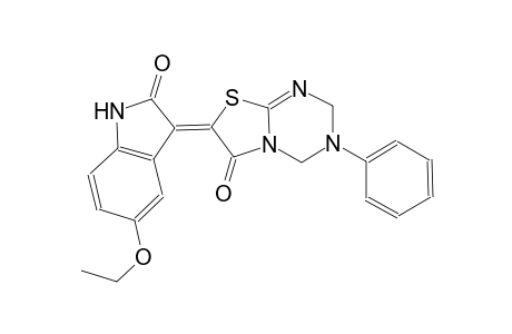 (7Z)-7-(5-ethoxy-2-oxo-1,2-dihydro-3H-indol-3-ylidene)-3-phenyl-3,4-dihydro-2H-[1,3]thiazolo[3,2-a][1,3,5]triazin-6(7H)-one