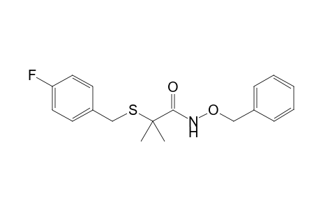 N-(benzyloxy)-2-((4-fluorobenzyl)thio)-2-methylpropanamide