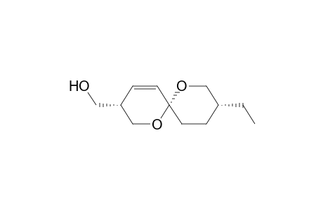 1,7-Dioxaspiro[5.5]undec-4-ene-3-methanol, 9-ethyl-, [3.alpha.,6.beta.(R*)]-(.+-.)-